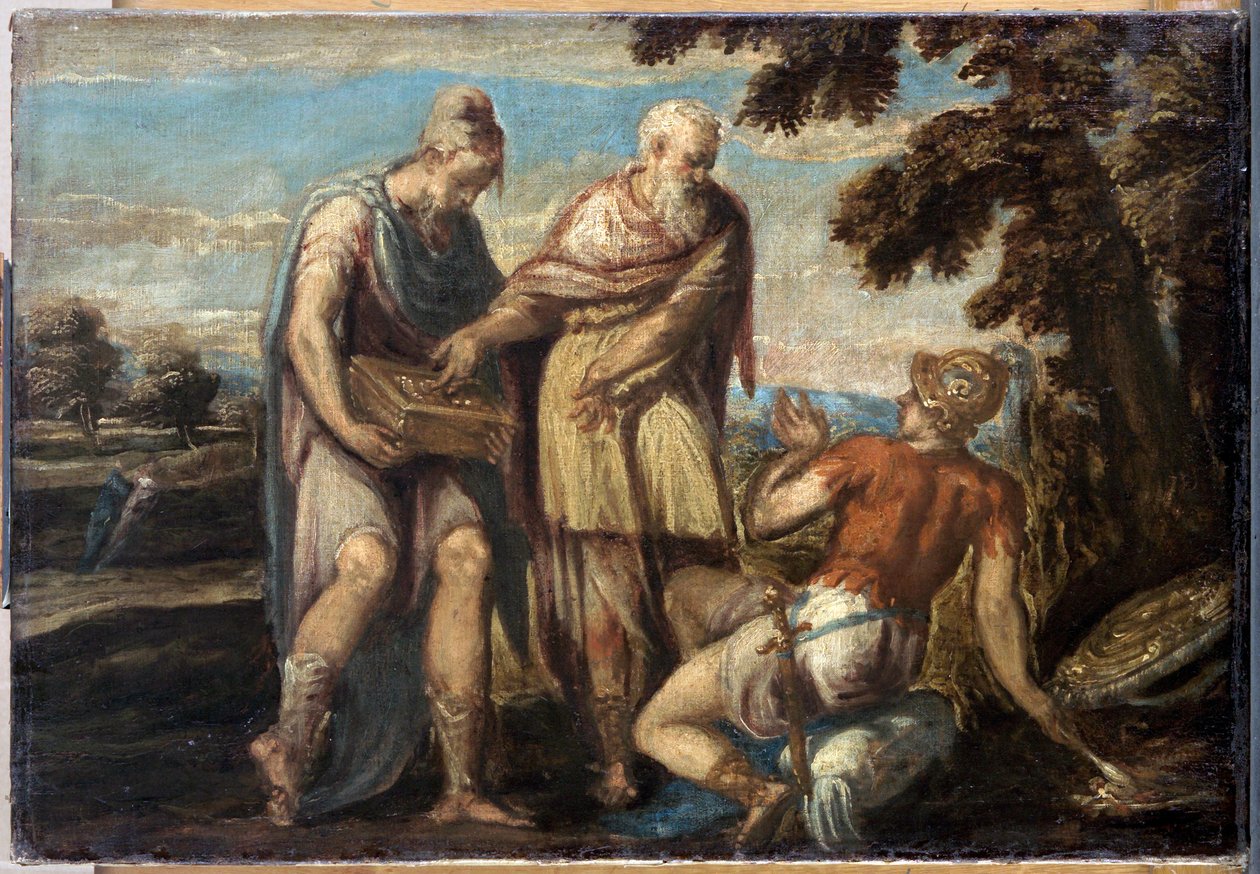 يتطابق ماركوس دنتاتوس (3eme siècle avant JC) مع Schiavone ، Andrea (حوالي 1520-1582). زيت على قماش ، مقاس 58x84 ، هـ. 1560 ، متحف تاريخ الفن ، فيينا بواسطة أندريا شيافوني