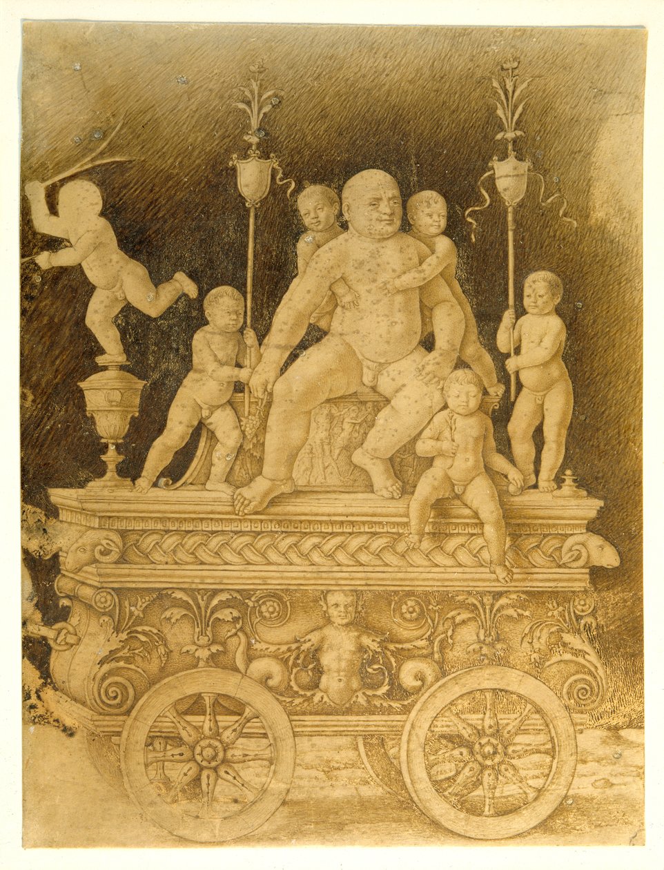 The Triumph of Silenus, early 16th century (pen & ink on vellum) بواسطة أندريا (من أتباع) مانتيجنا