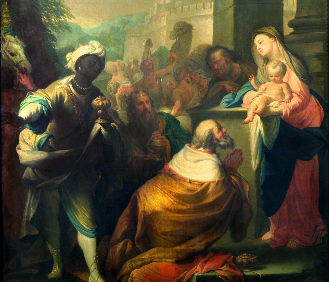 عشق المجوس ، تفاصيل الملوك الثلاثة ، ج .1750 تفاصيل 87285 بواسطة أندريا كاسالي