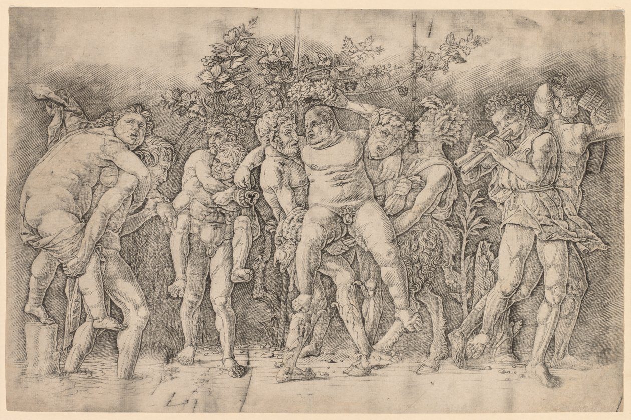 Bacchanal مع Silenus. بواسطة أندريا مانتيجنا