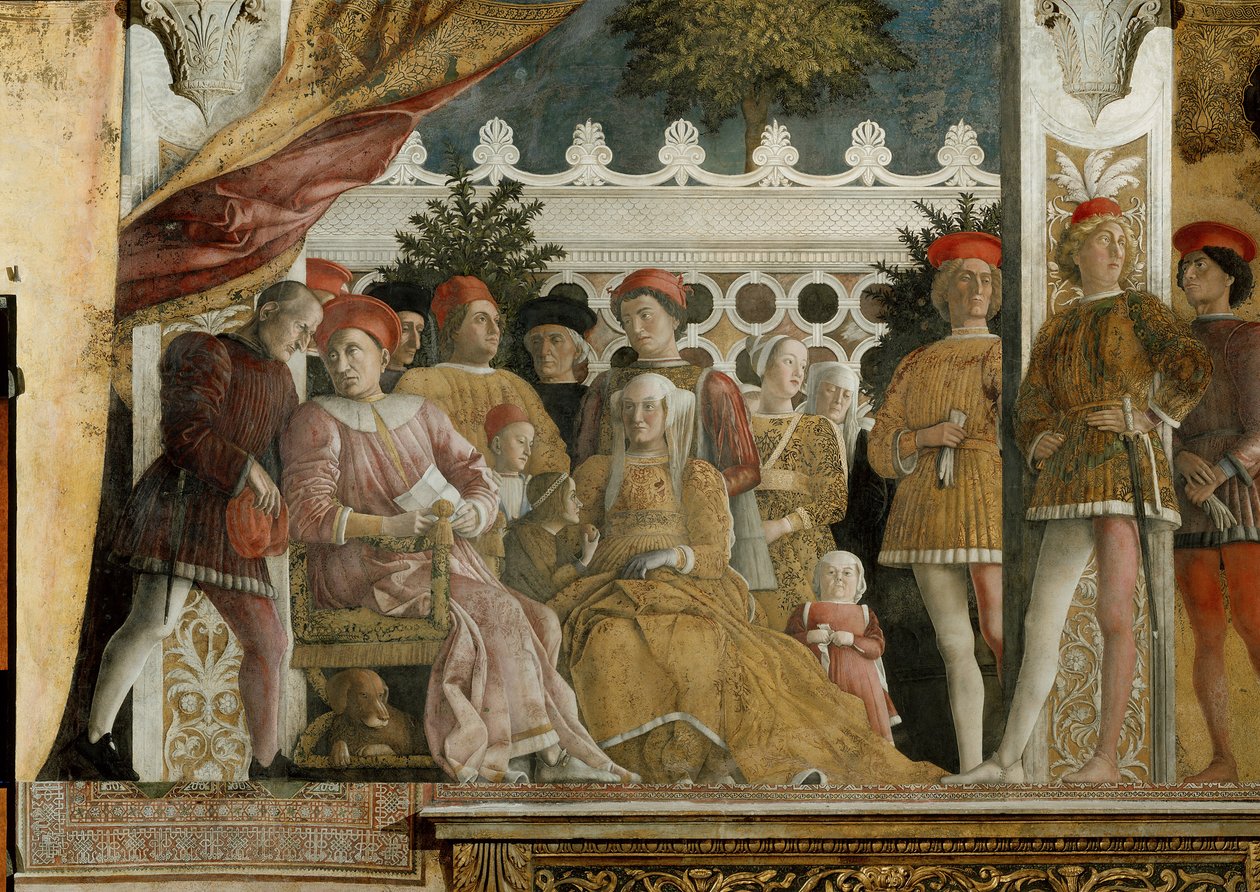 محكمة غونزاغا فريسكو في الكاميرا degli Sposi في Palazzo Ducale في مانتوا ، 1474 بواسطة أندريا مانتيجنا
