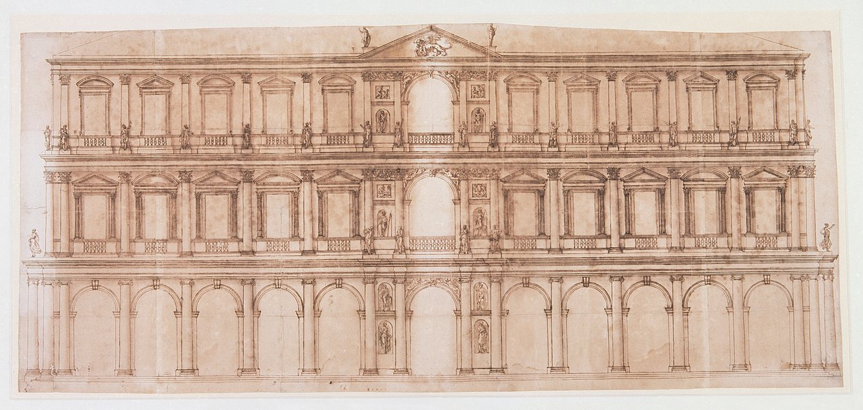 Palazzo Ducale, Venice (pen & ink on paper) بواسطة أندريا بالاديو