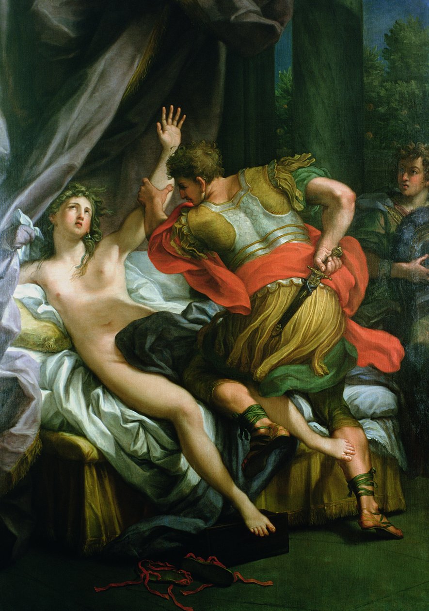 Tarquinius و Lucretia (زيت على قماش) بواسطة أندريا بروكاتشيني
