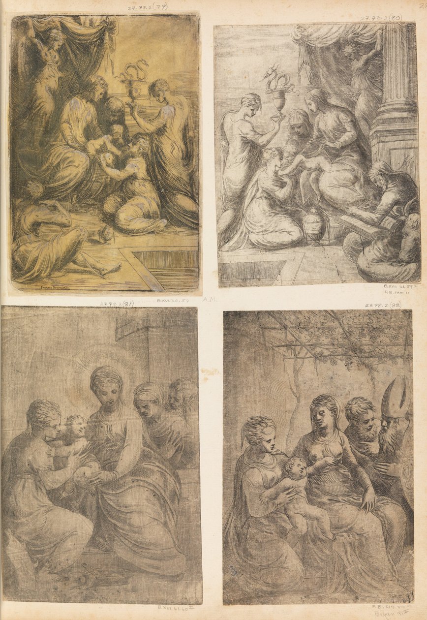 مادونا مع القديسين ، كاليفورنيا. 1548-152. بواسطة أندريا شيافوني