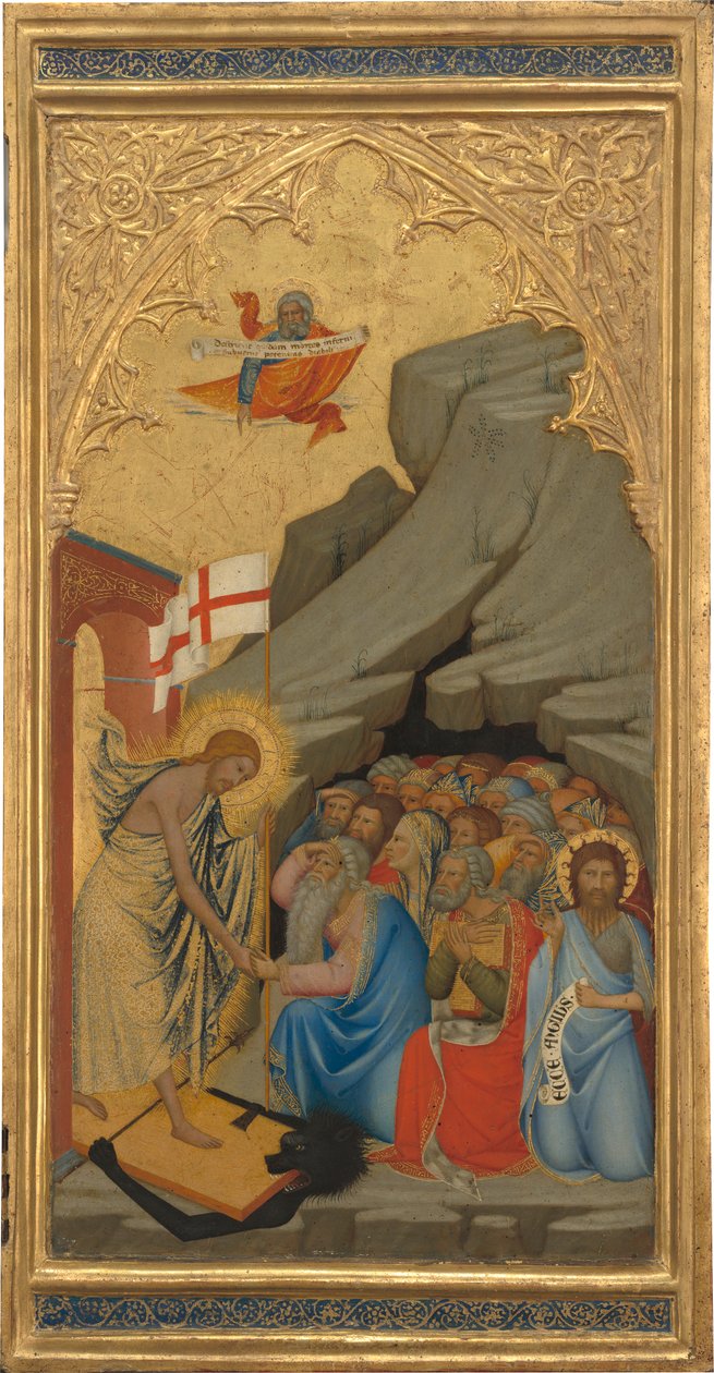 The Descent into Limbo ، c.1380 (درجة حرارة البيض وأوراق الذهب على لوح خشبي) بواسطة أندريا فاني