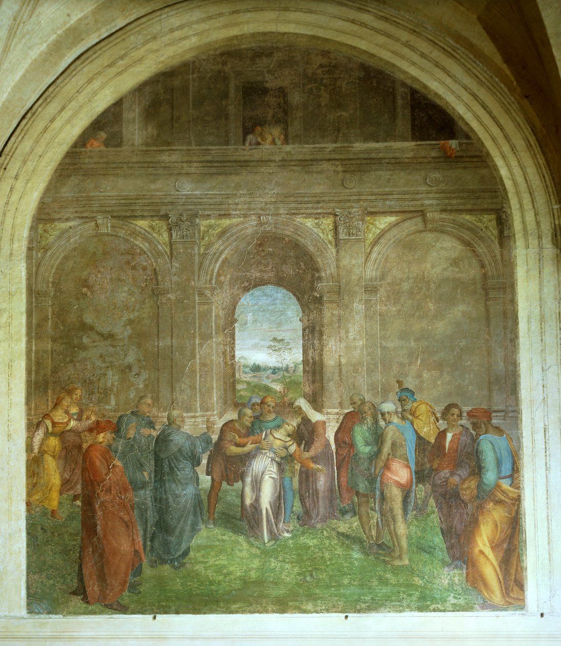 Healing of the Possessed Woman, by Andrea del Sarto بواسطة أندريا ديل سارتو