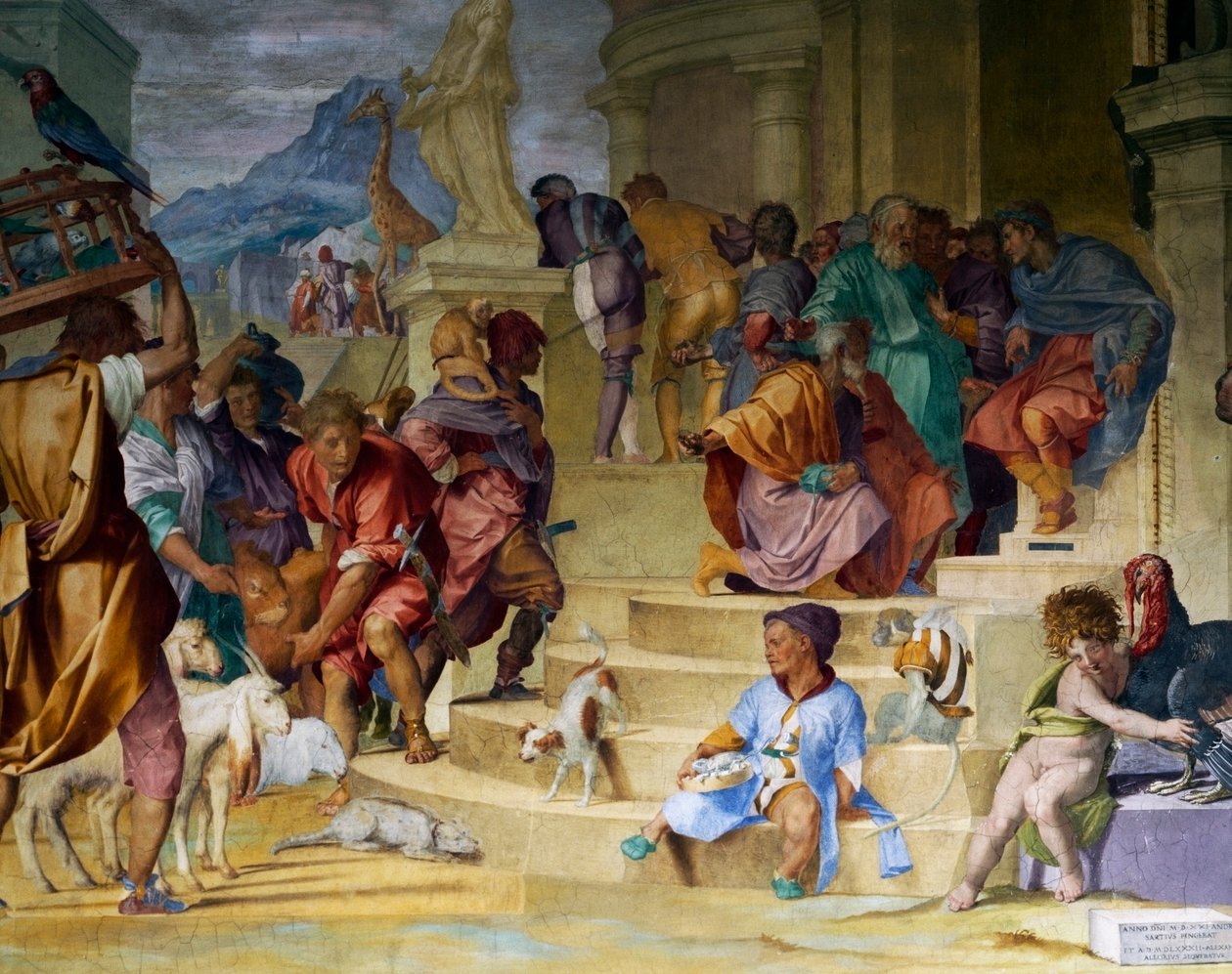 The Triumph of Caesar by Andrea del Sarto and Alessandro Allori (1520) Medicean Villa Poggio a Caiano بواسطة أندريا ديل سارتو