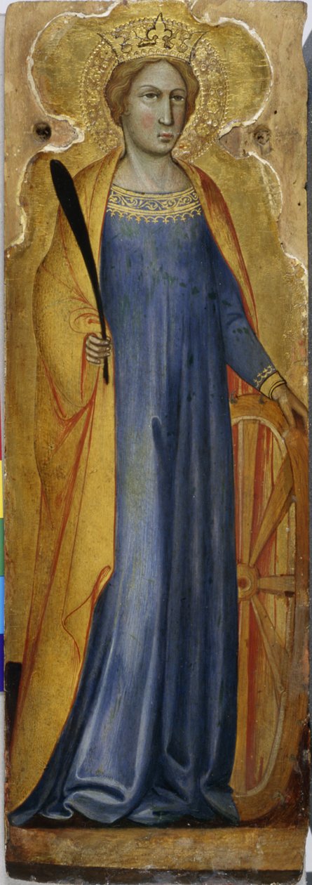 سانت كاثرين ، c.1400 (درجة حرارة على خشب الحور) بواسطة أندريا دي بارتولو