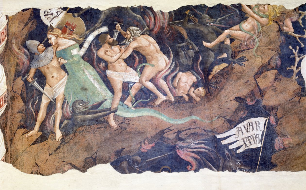 انتصار الموت ، 1348 ، التفاصيل بواسطة Andrea di Cione Orcagna