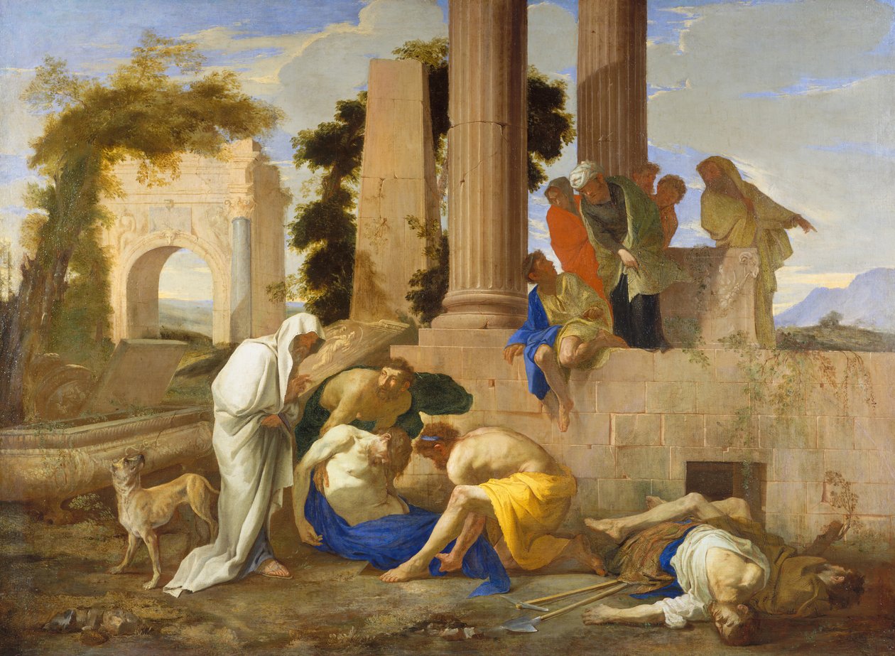 توبيت دفن الموتى ، 1640. بواسطة أندريا دي ليوني