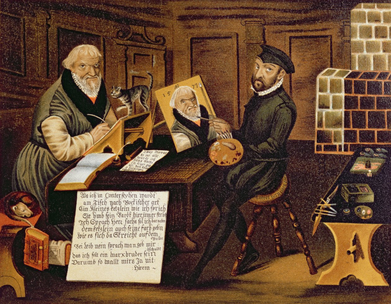الفنان في الرسم هانز ساكس (1494-1576) بواسطة أندرياس هيرنيسن