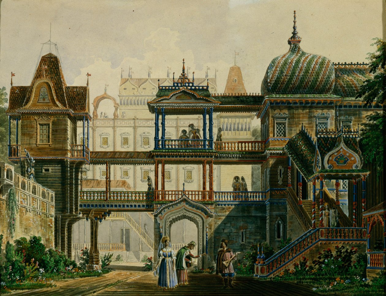تصميم المسرح لأوبرا Askolds Grave من قبل A. Verstovski ، 1841 بواسطة أندرياس ليونارد رولر