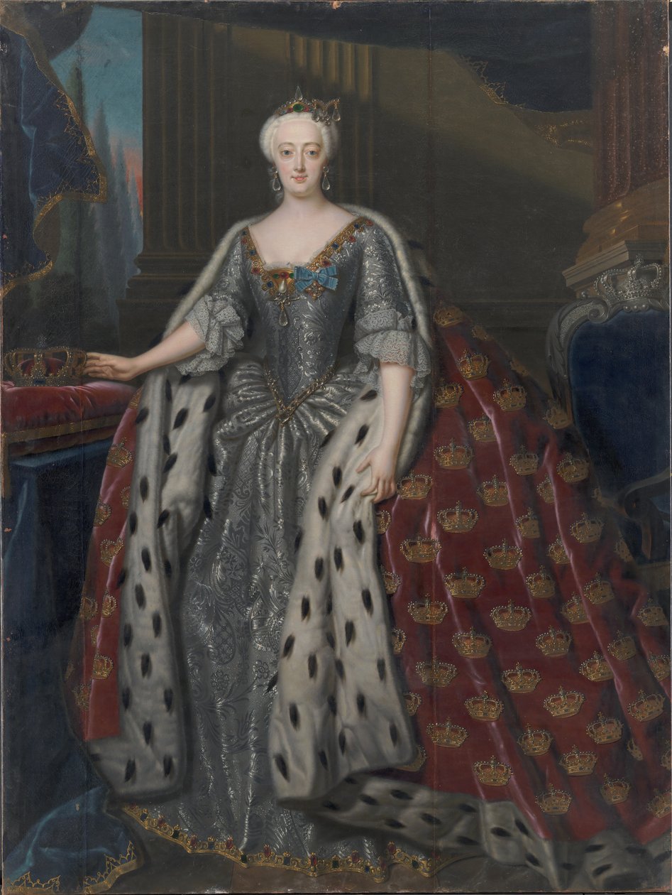صوفي ماجدالين من براندنبورغ كولمباخ 1700-1770 ، ملكة الدنمارك والنرويج ، 1739. بواسطة أندرياس مولر