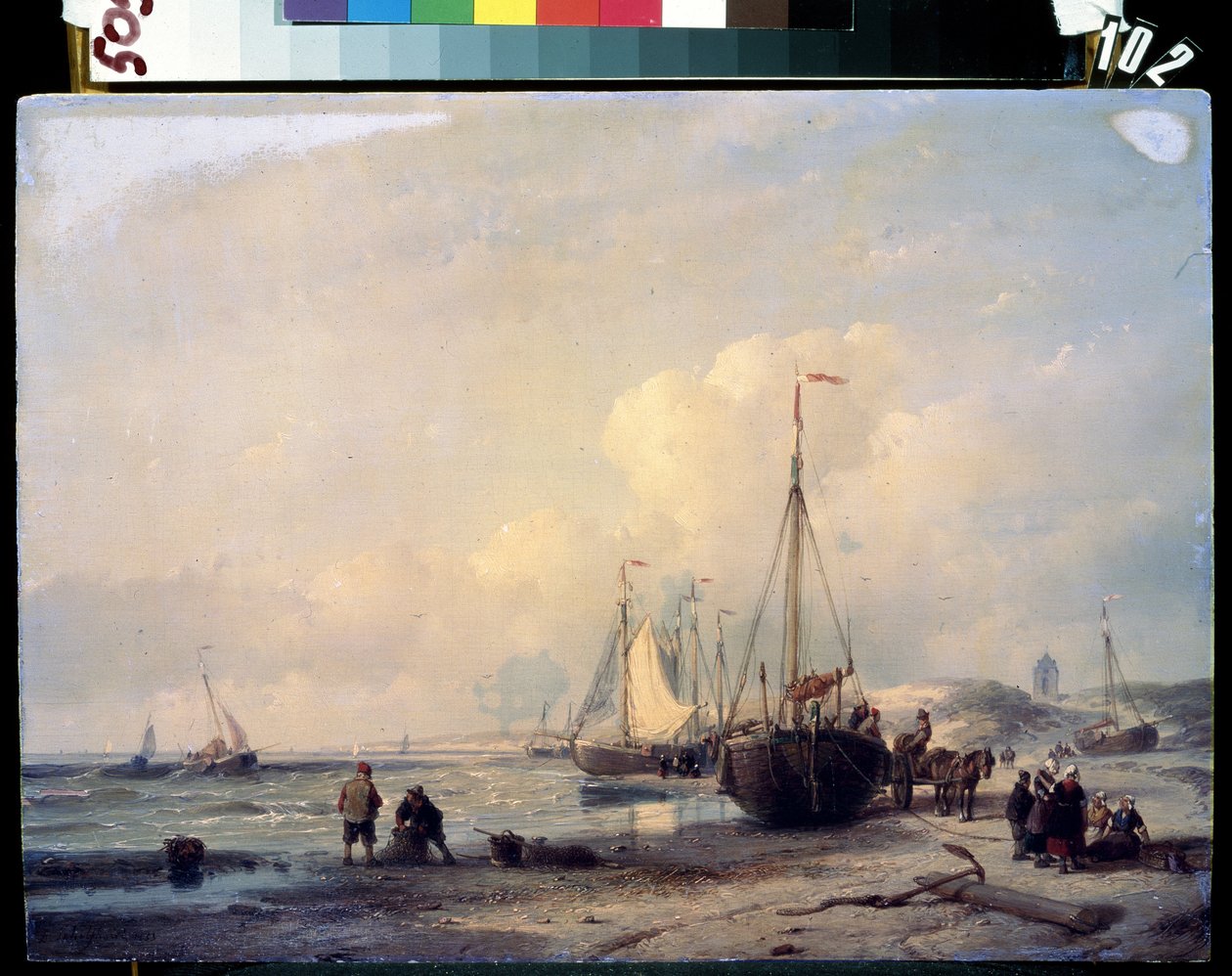 المناظر الطبيعية البحرية. لوحة لأندرياس شلفهوت (1787-1870). زيت على قماش بواسطة أندرياس شلفهوت