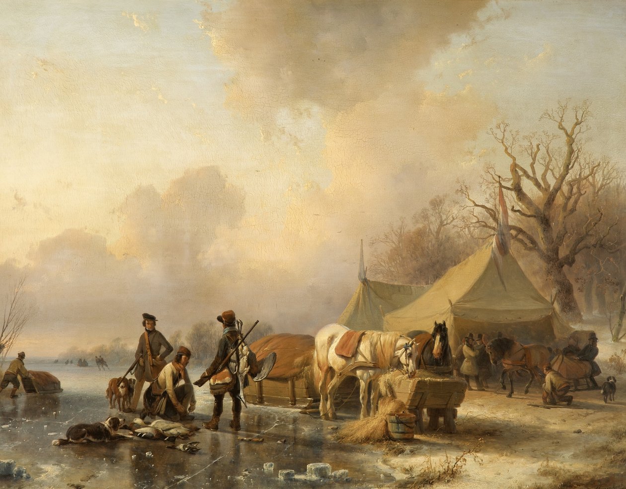مشهد الشتاء مع الزلاجة ، 1840 بواسطة أندرياس شلفهوت