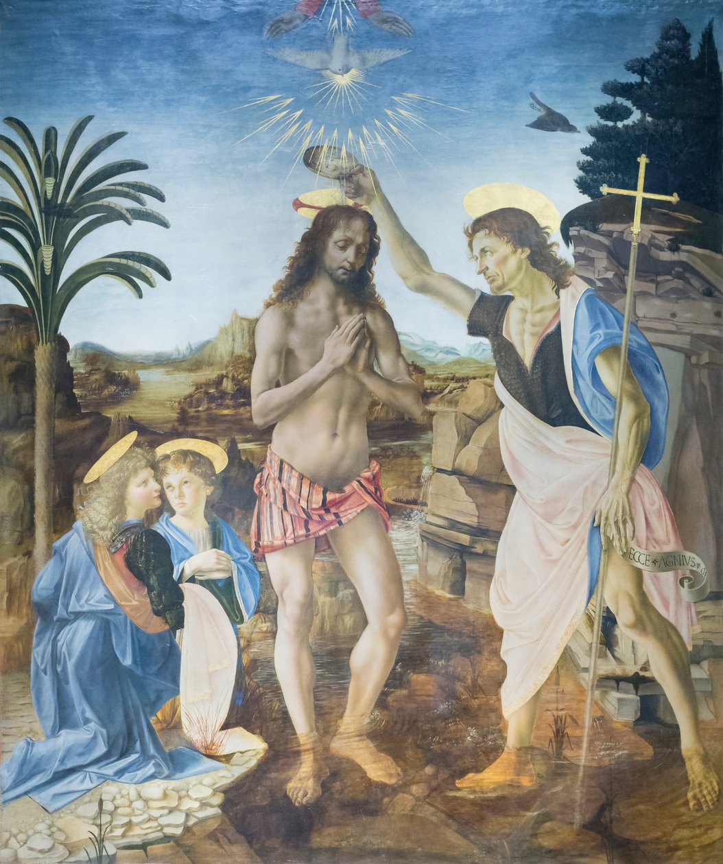 معمودية المسيح بواسطة Andreea & Vinci Leonardo da (1452 1519) Verrocchio