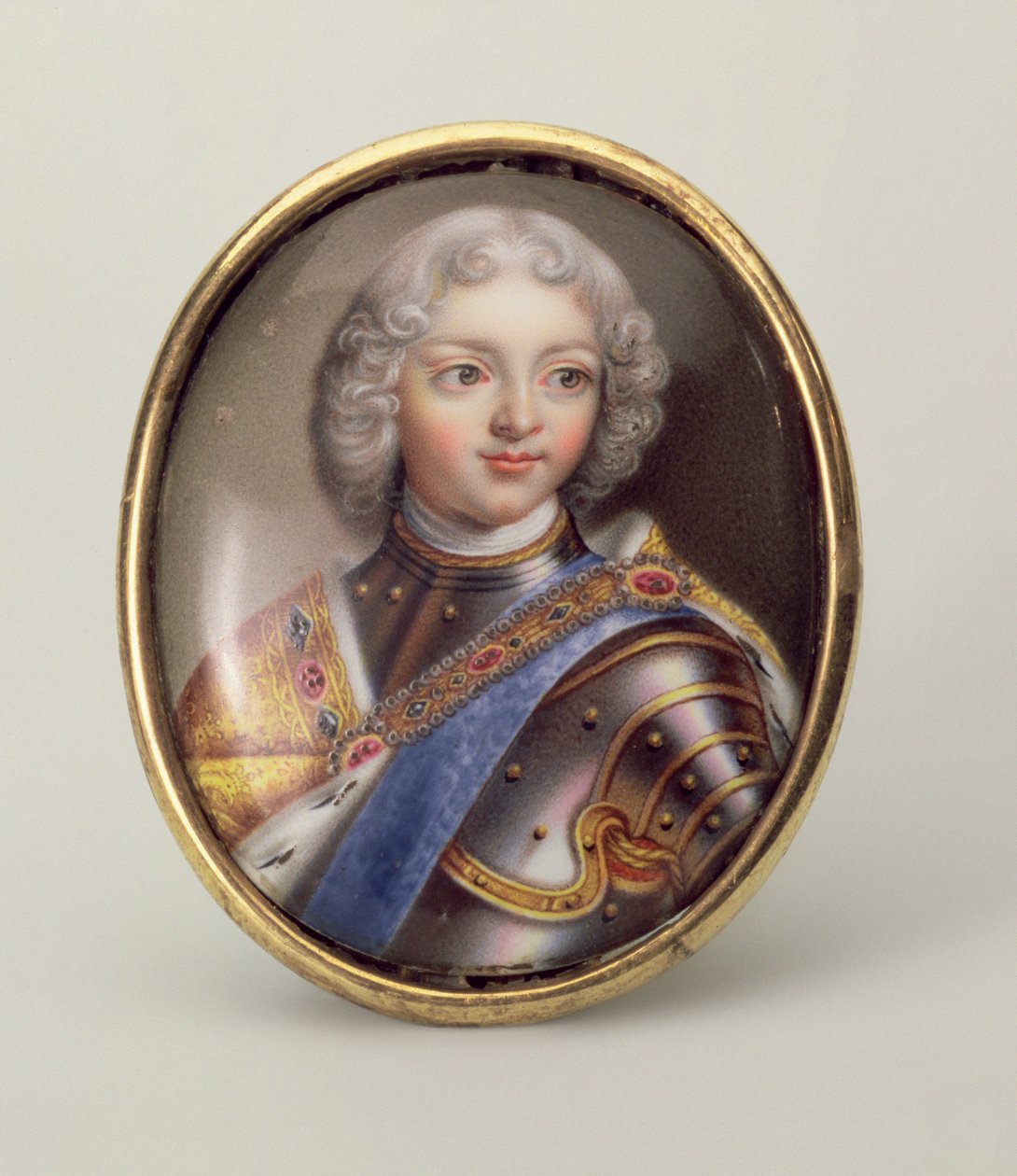 صورة لبطرس الثاني ، ج .1727 (مينا على النحاس) بواسطة Andrei Grigorievich Ovsov