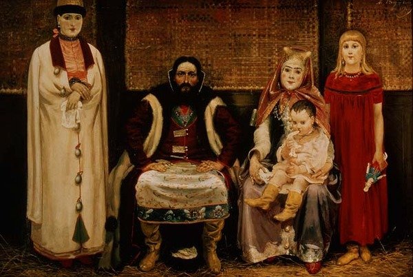 تاجر وعائلته في القرن السابع عشر بواسطة أندريه بتروفيتش ريابوشكين