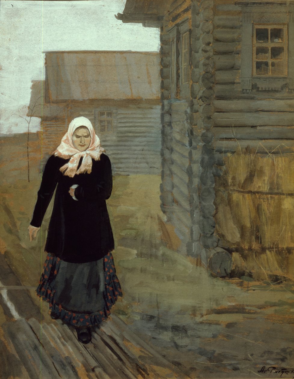 في قرية ريفية. الذهاب إلى الكنيسة ، 1903 بواسطة أندريه بتروفيتش ريابوشكين