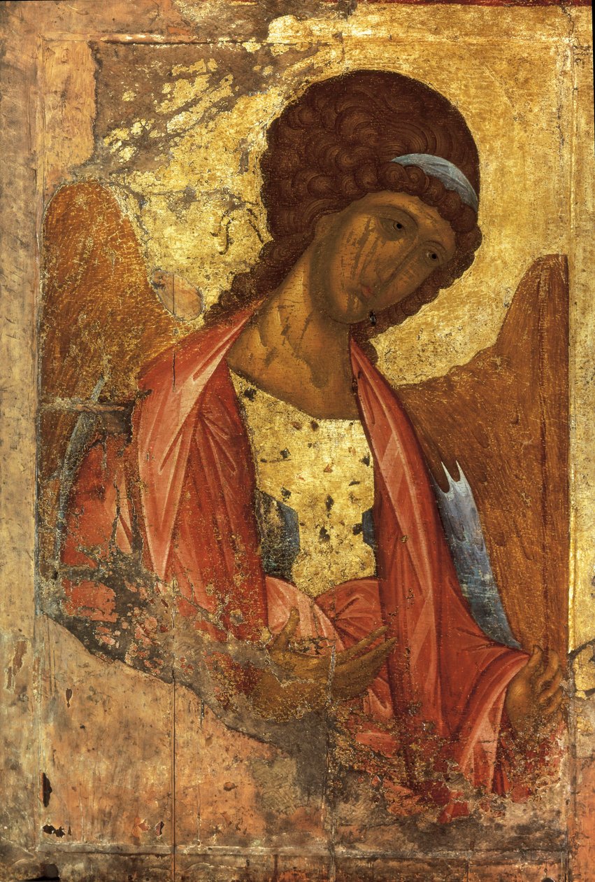 رئيس الملائكة ميخائيل (أيقونة روسية) ، لأندريه روبليف أو أندريه روبليوف (1360-1430) ، رسمت بين 1410 و 1420 (رسم على الخشب) بواسطة أندريه روبليف