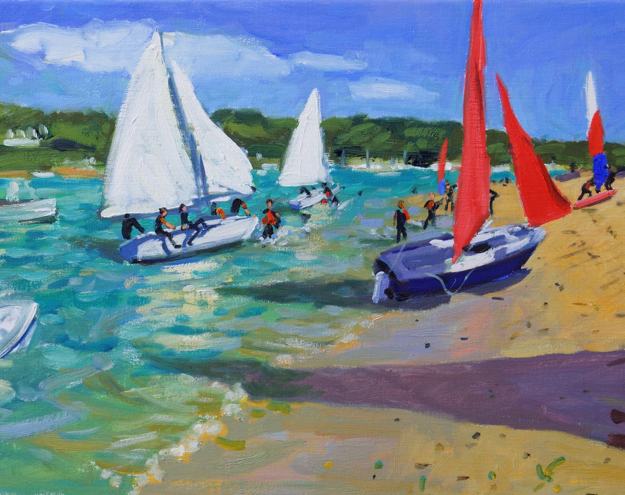 القوارب الشراعية ، Salcombe ، بواسطة أندرو ماكارا