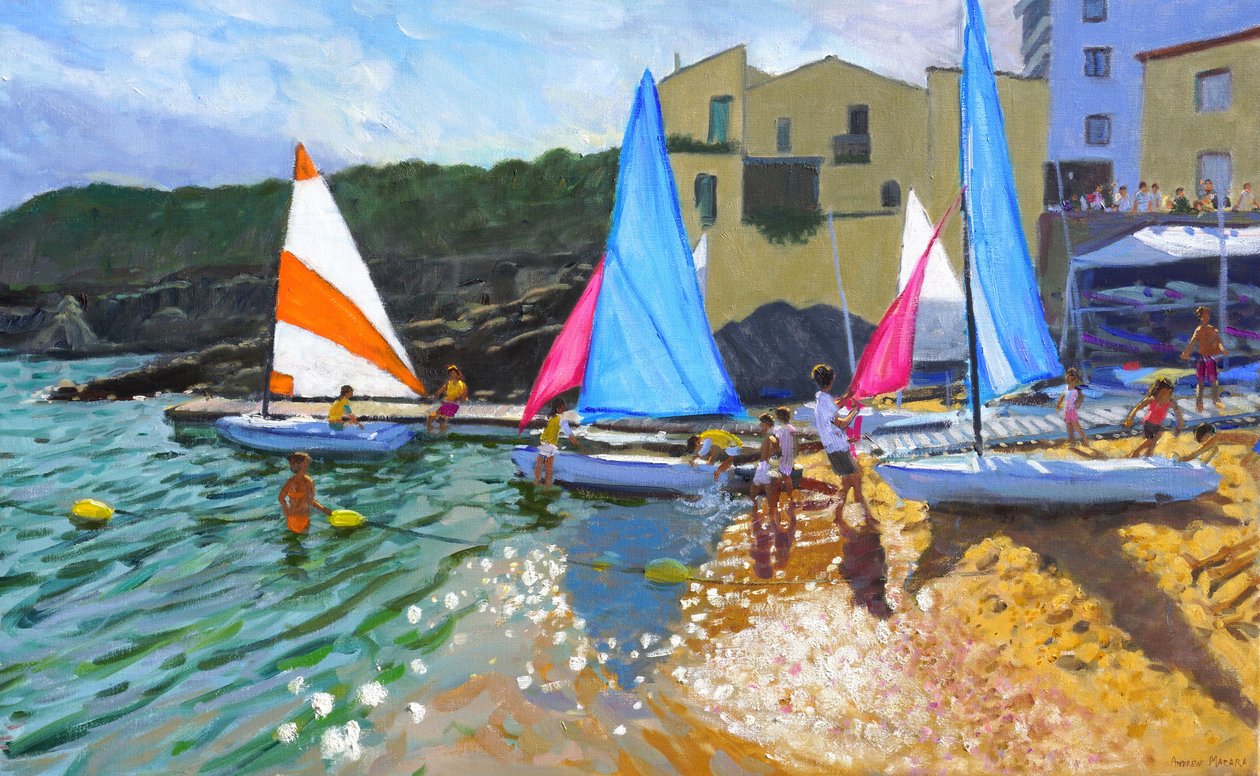 مدرسة الإبحار ، calella de palafrugall ، كوستا برافا ، إسبانيا ، 2014 ، بواسطة أندرو ماكارا
