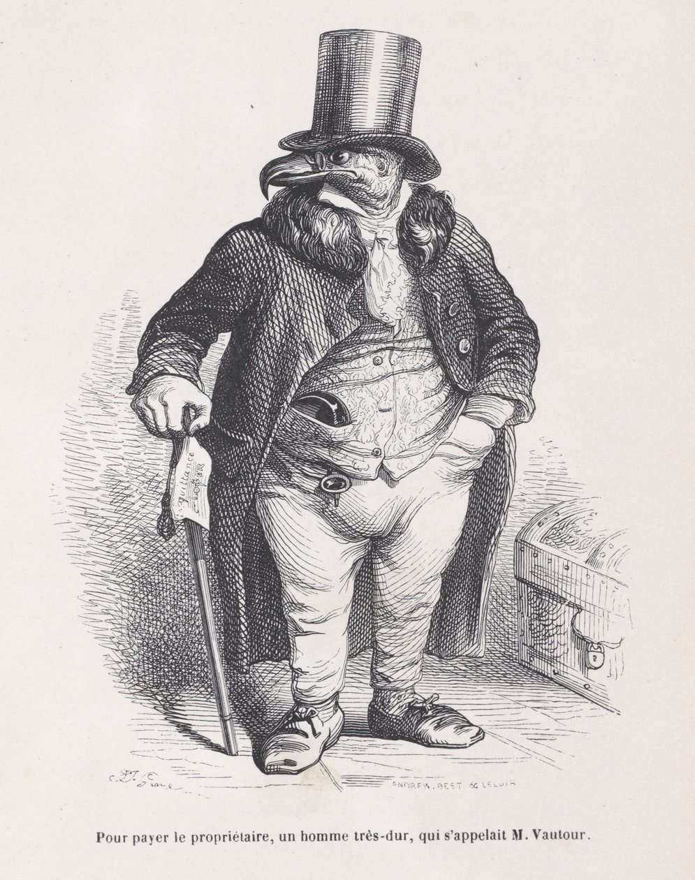 أن يدفع للمالك ، وهو رجل قاسٍ للغاية ، واسمه M. Vautour من مشاهد من ر ... ، كاليفورنيا. 1837-47. بواسطة أندرو بست ليلوار