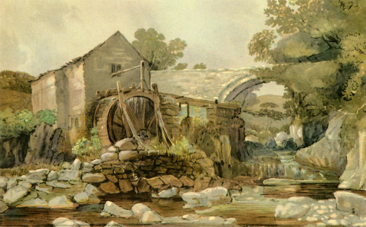 'Mill Bridge and Waterfall' ، أوائل منتصف القرن التاسع عشر ، 1947. بواسطة أندرو هانت