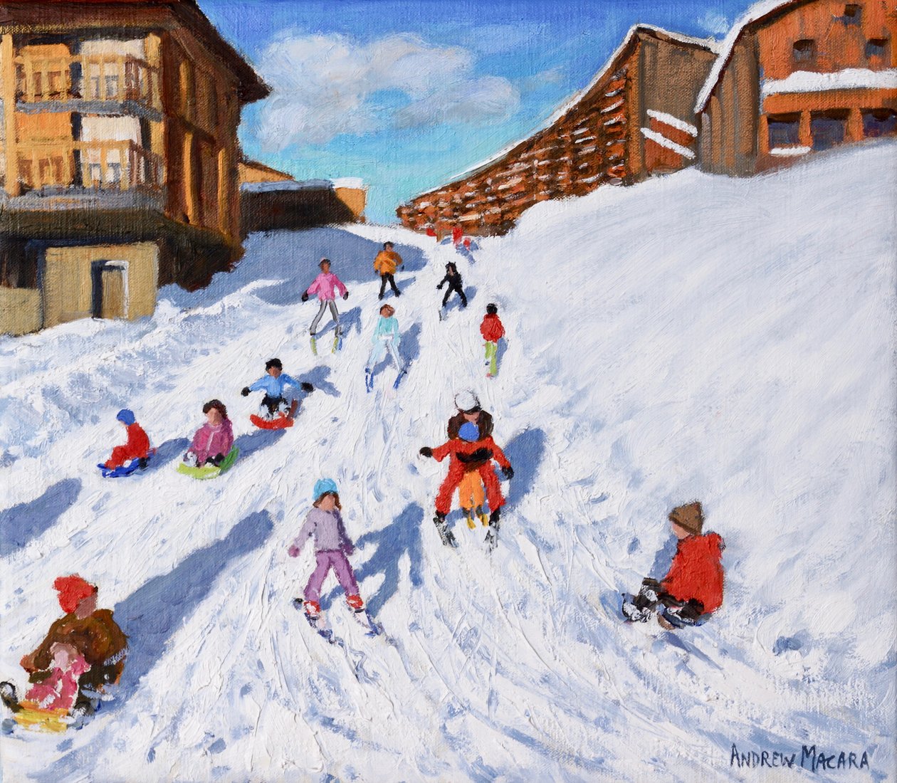 زلاجات عيد الميلاد ، Les Arcs بواسطة أندرو ماكارا