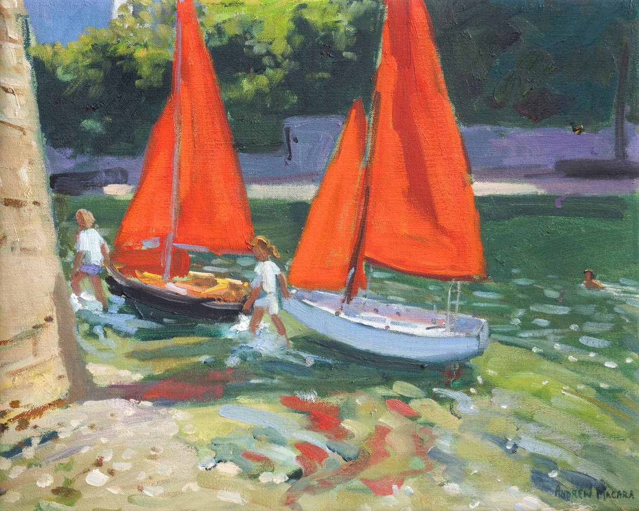 فتيات بقوارب شراعية Looe، 2014، بواسطة أندرو ماكارا