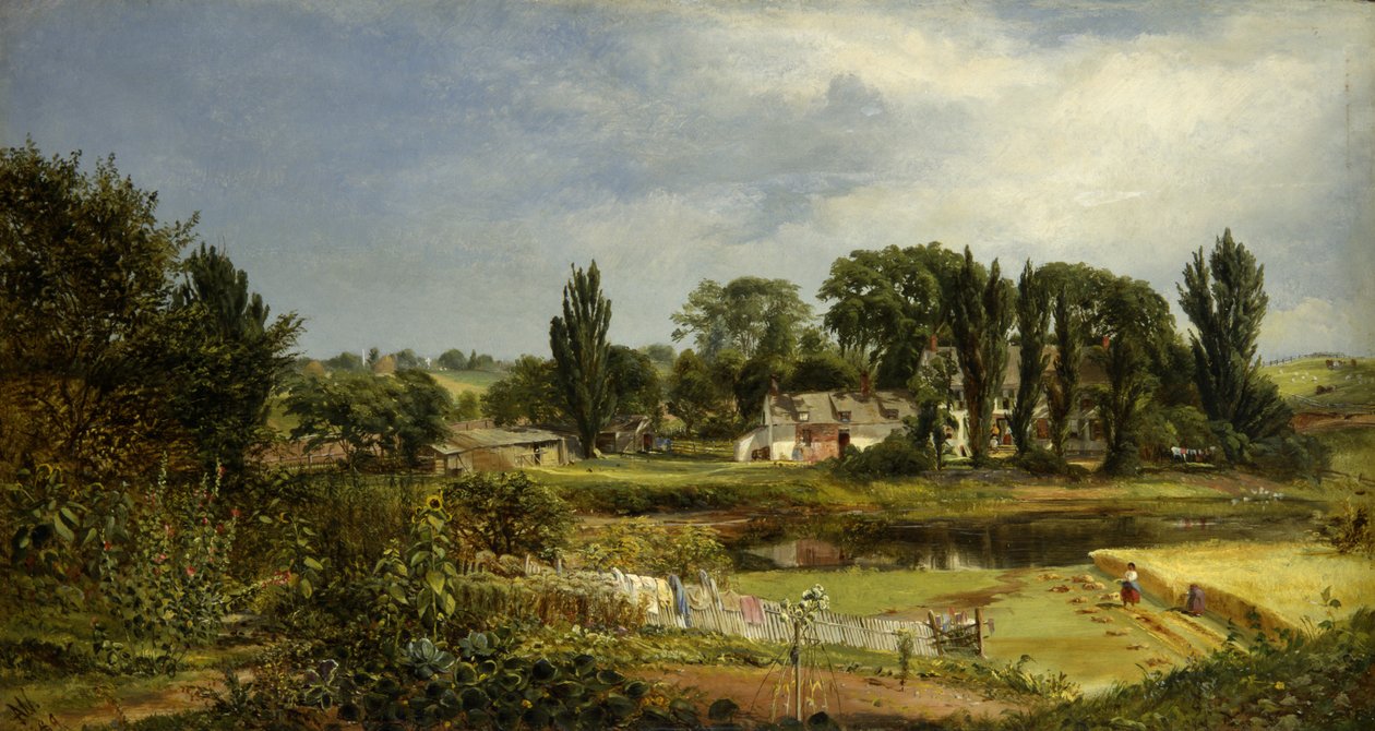 Long Island Homestead ، دراسة من الطبيعة ، 1859. بواسطة أندرو دبليو وارن