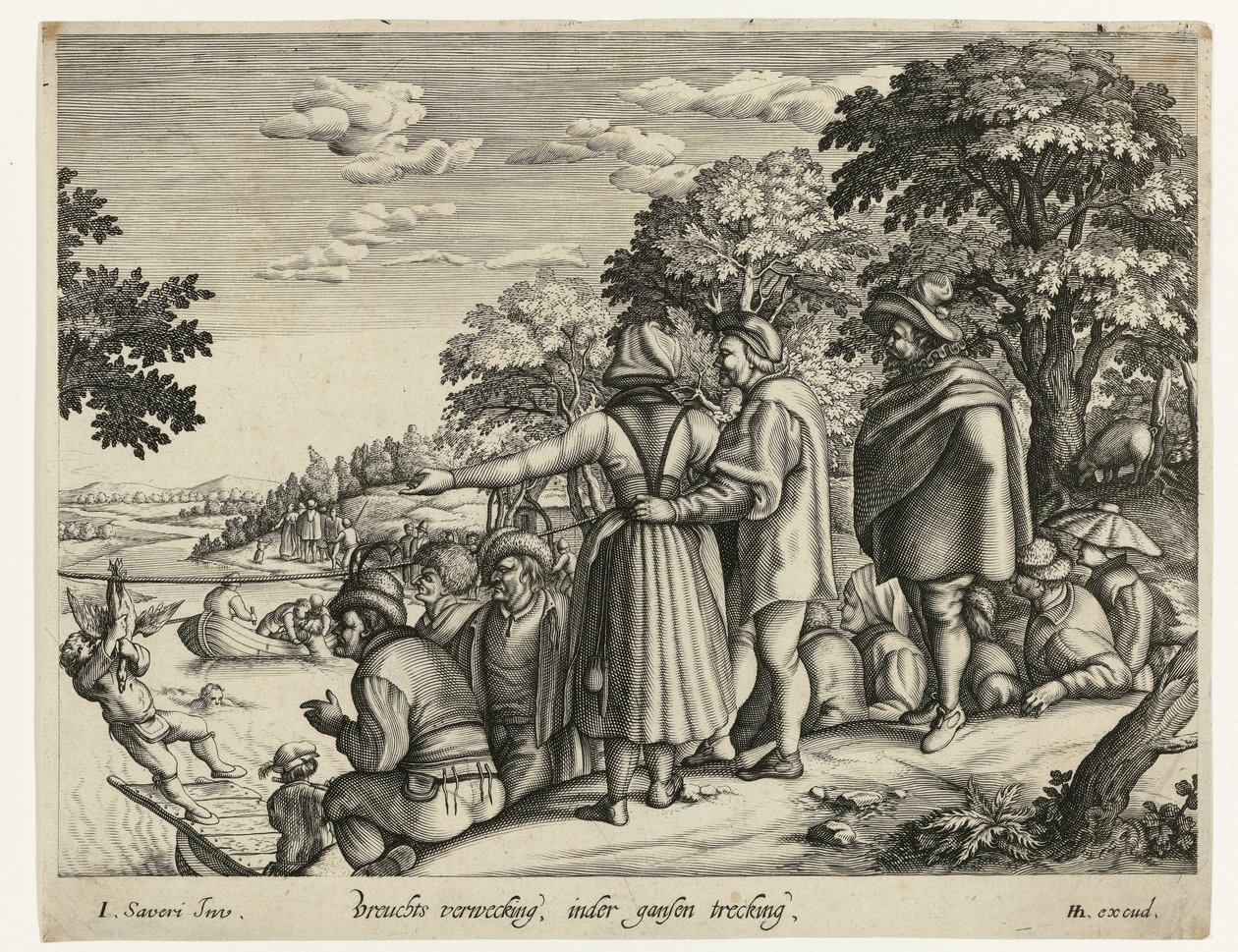 ارسم أوزة إنجاب الفاكهة ، هز الأوز الداخلي (العنوان على الكائن) بواسطة أندريس جاكوبس. أرضية