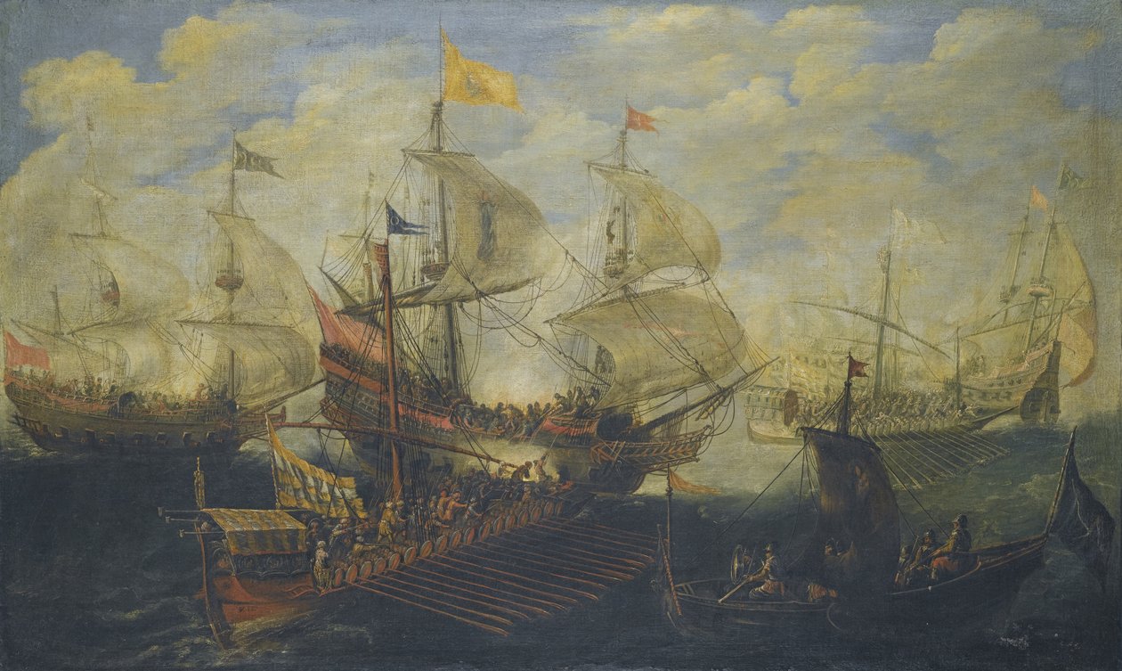 معركة ليبانتو في 7 أكتوبر 1571 بواسطة Andries van Eertvelt