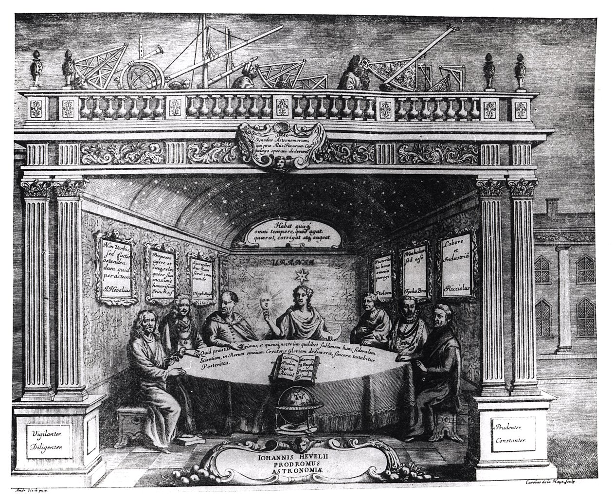 الفلكيون العظماء ، من "Prodomus Astronomiae" بقلم يوهانس هيفيليوس (1611-87) المنشور في غدانسك ، 1690 بواسطة Andrzej Stech