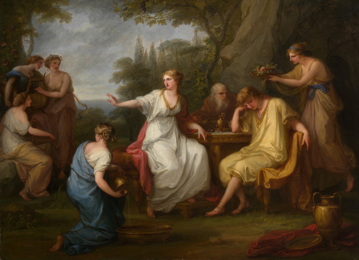 حزن تيليماكوس ، 1783. بواسطة أنجليكا كوفمان