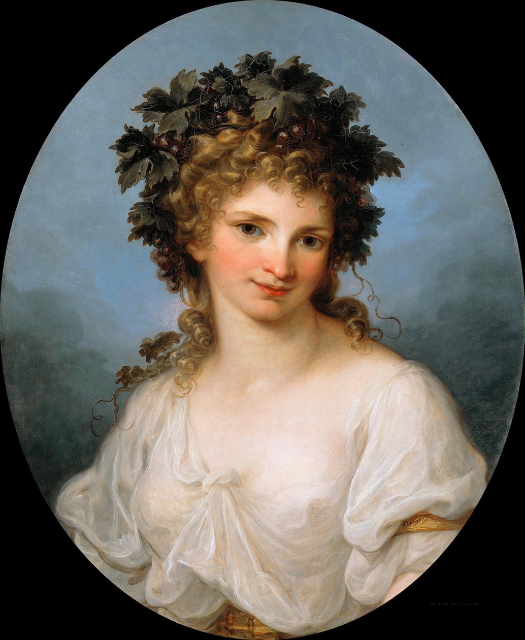 "" Autoportrait en bacchante "(صورة شخصية مثل Bacchante) Peinture d'Angelika Kauffmann (1741-1807) ، العدد 1786 - زيت على قماش قاتم 76.7x64.2 سم Staatliche Museen ، برلين بواسطة أنجليكا كوفمان