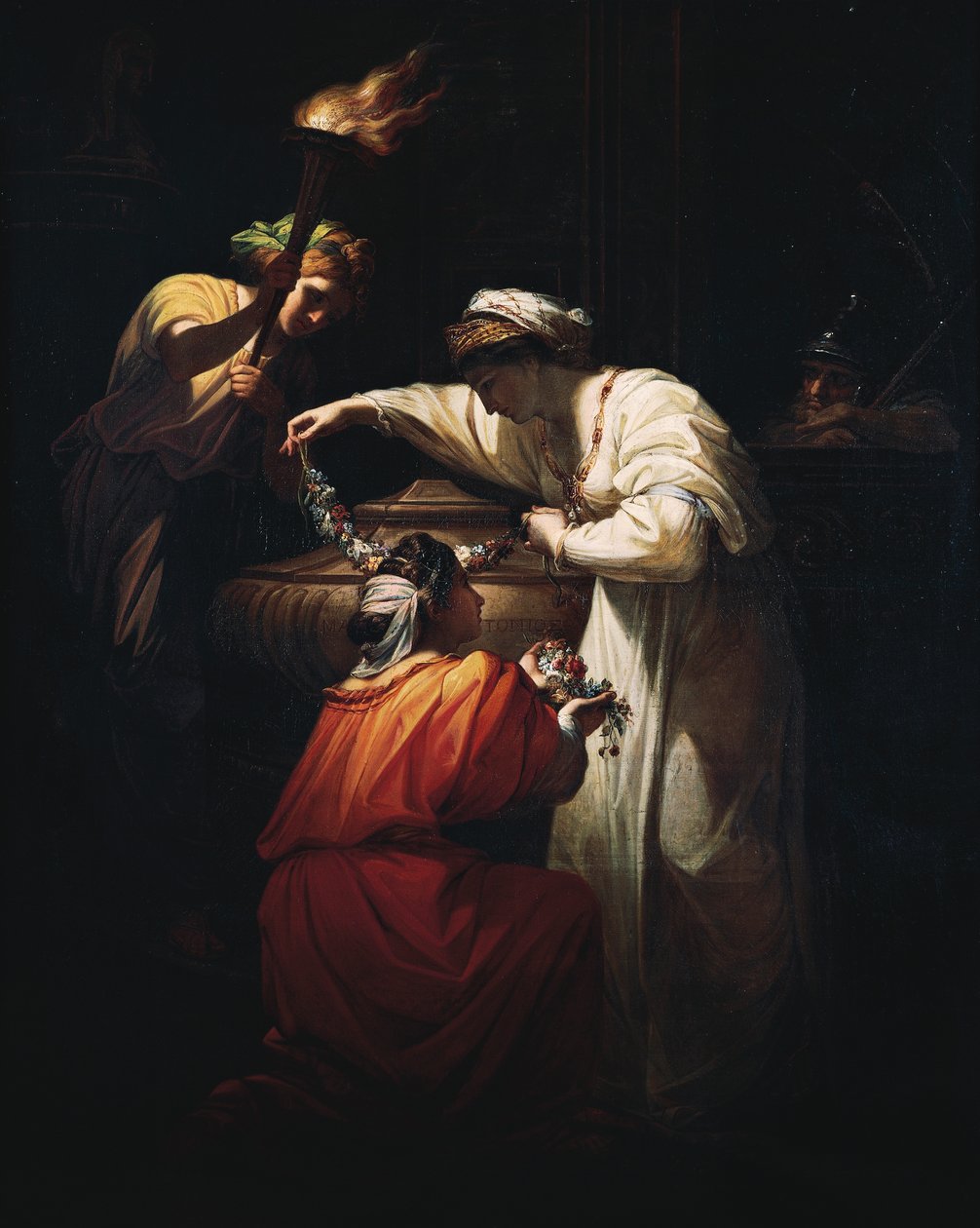 Cleopatra Decorating the Tomb of Mark Anthony, by Angelica Kauffmann (1741-1807), oil on canvas بواسطة أنجليكا كوفمان