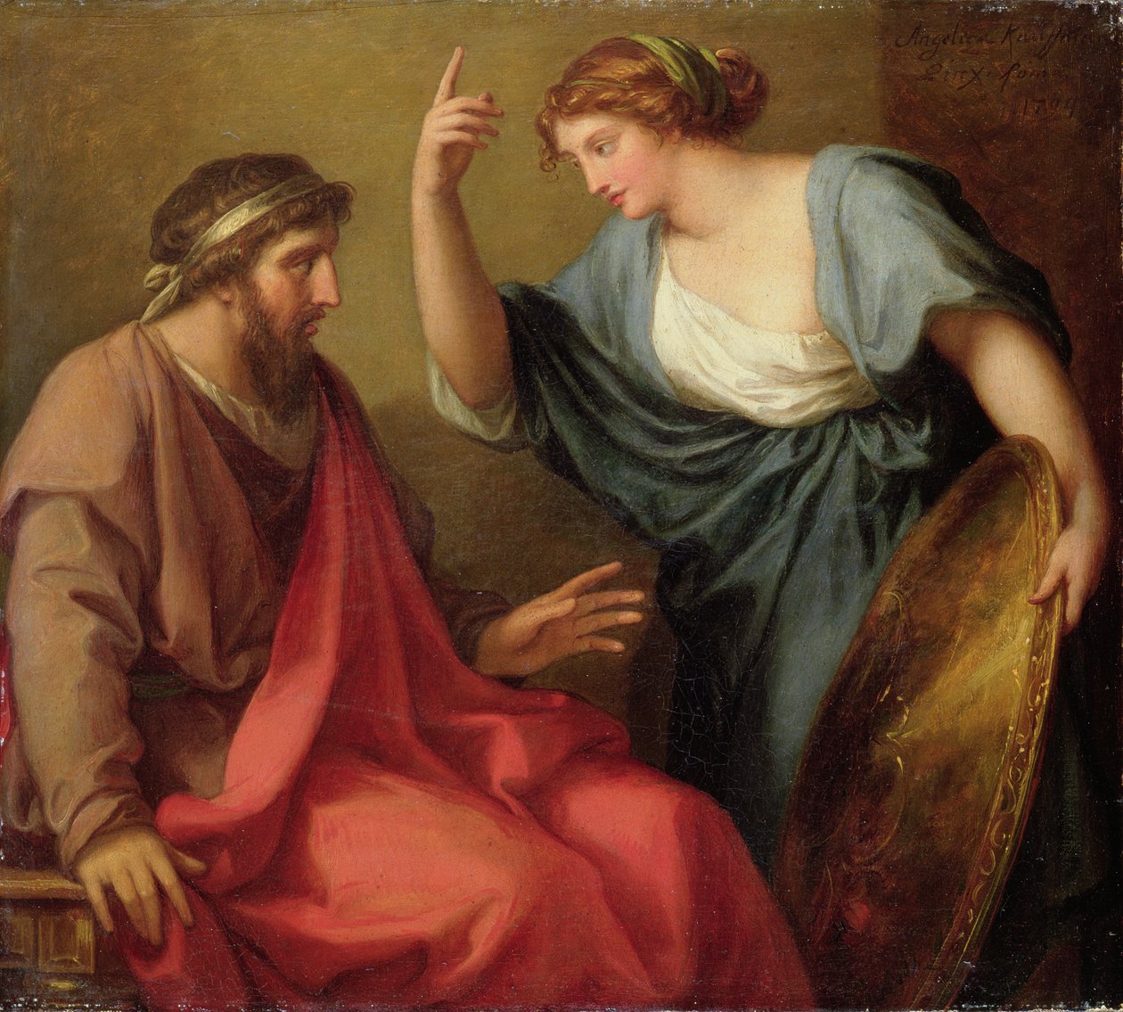 Egeria Handing Numa Pompilius درعه ، 1794 بواسطة أنجليكا كوفمان