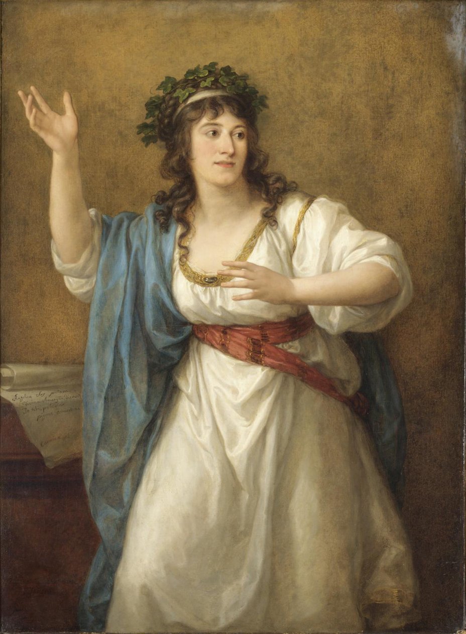 صورة للشاعرة تيريزا بانديتيني-لاندوتشي 1763-1837 بواسطة أنجليكا كوفمان