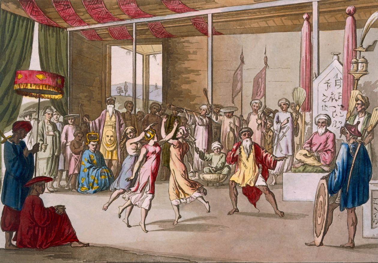 دراما كوتشين الصينية ، من "زي دي ..." بقلم جوليو فيراريو ، 1820s-30s بواسطة أنجيلو مونتيسيللي