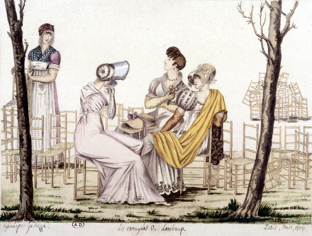 Les ennuyés de Lonchamp ، مارس ١٨٠٦. رسم بواسطة Garbizza. بواسطة أنجيلو (بعد) غاربيزا
