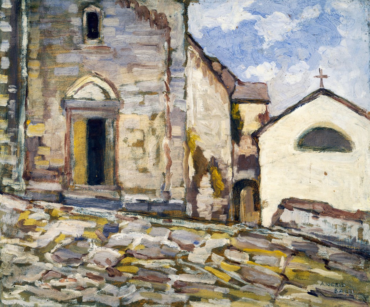 واجهة كنيسة ، أنجيلو بالبي (1872-1939). إيطاليا ، القرن العشرين. بواسطة أنجيلو بالبي