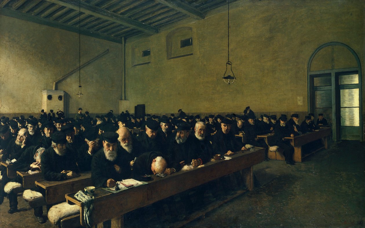 الأيام الأخيرة ، لأنجيلو موربيلي (1853-1919) ، زيت على قماش بواسطة أنجيلو موربيلي