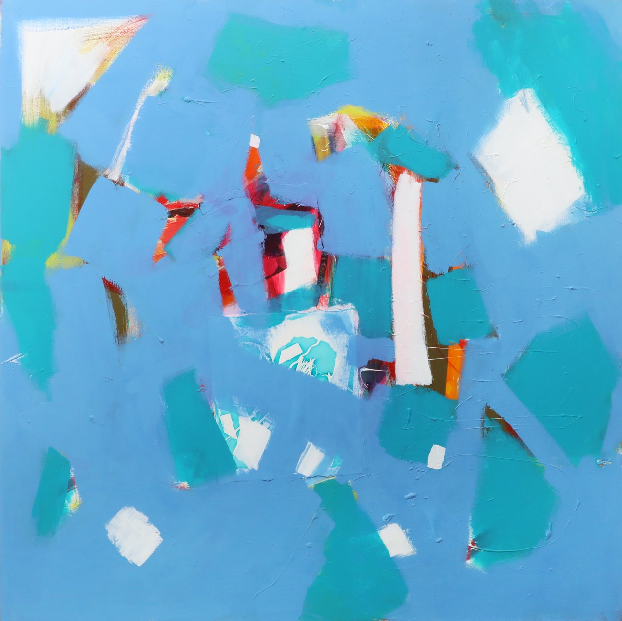 The Light Inside II، 2021 (أكريليك وكولاج على قماش) بواسطة انجي كينبر