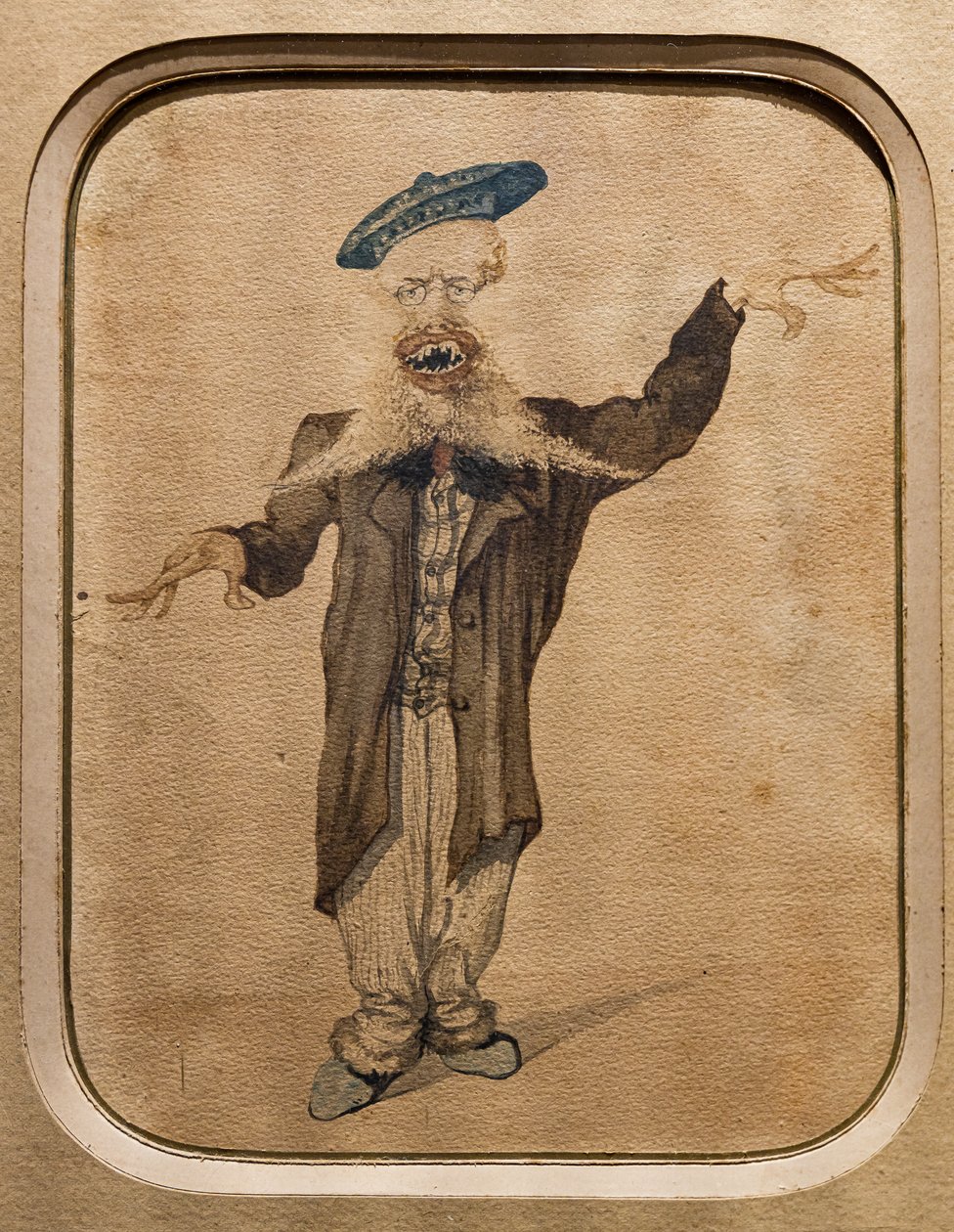 رسم كاريكاتوري لـ Telemaco Signorini ، حوالي 1884 (ألوان مائية على ورق) بواسطة أنجيولو تريكا