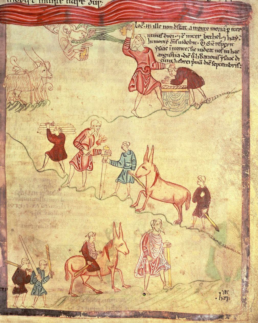 كوت كلود ب الرابع ص 38 إبراهيم وتضحية إسحاق ، من أسفار موسى الخمسة ، من القديس أوغسطين ، كانتربري بواسطة الأنجلو ساكسون