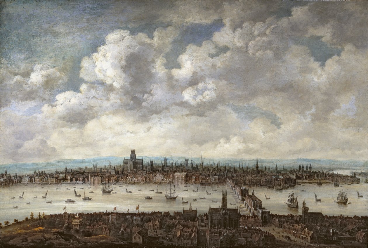 View of London from Southwark بواسطة مدرسة انجلو داتش