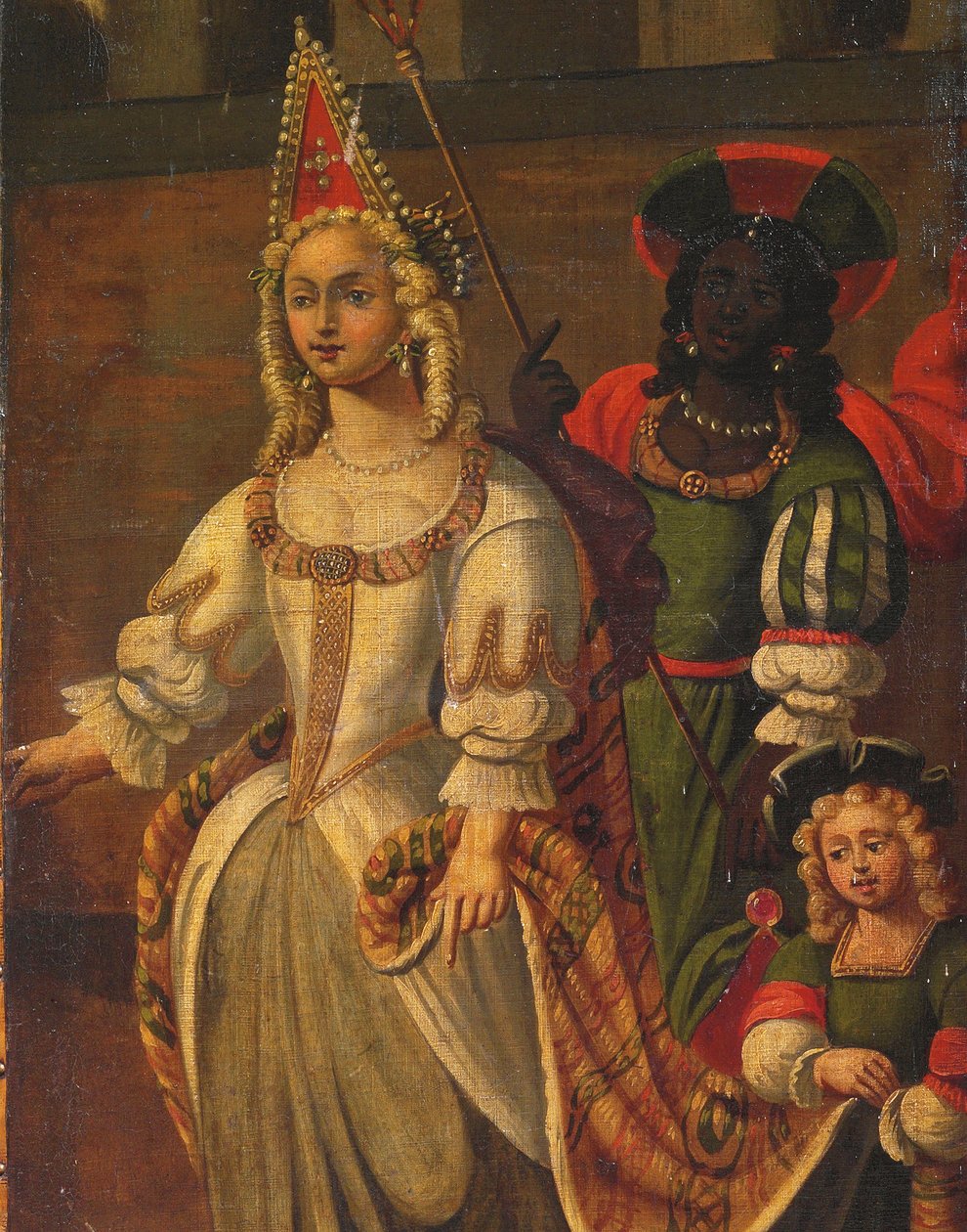 شاشة مزدوجة الجوانب ذات أربعة أضعاف ، c.1700 بواسطة المدرسة الأنجلو الفلمنكية