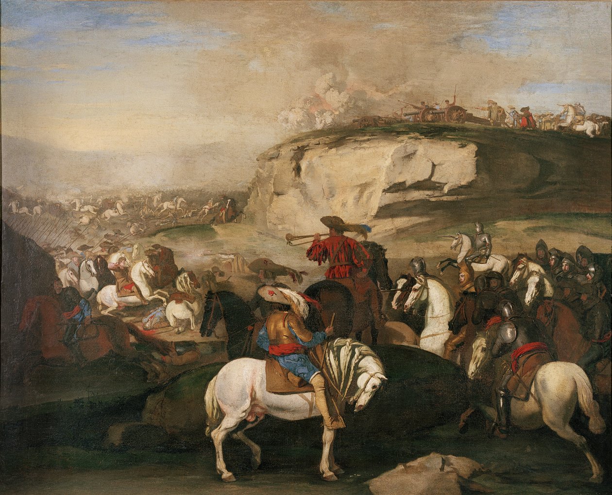 مشهد المعركة ، 1630-39 بواسطة أنيللو فالكون