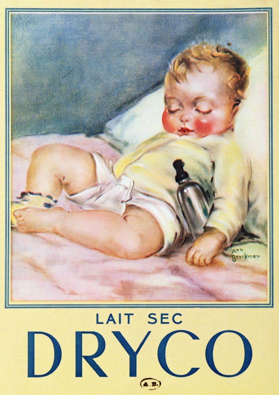 إعلان عن مسحوق الحليب المجفف "Dryco" ، 1935-40 بواسطة آن بروكمان